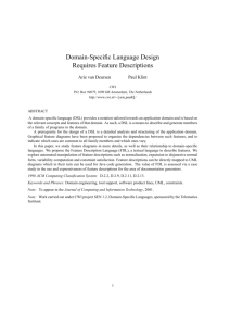 Domain-Specific Language Design Requires Feature