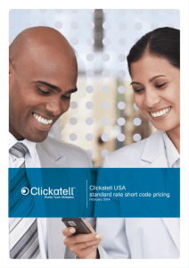 Clickatell USA standard rate short code pricing