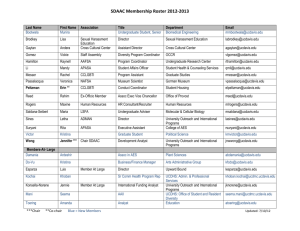 SDAAC Membership Roster 2012-2013