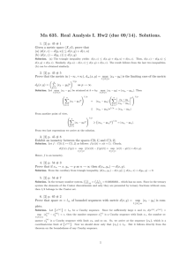 Ma 635. Real Analysis I. Hw2 (due 09/14). Solutions.