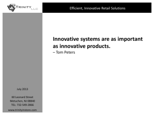 Innovative systems are as important as innovative