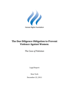 The Due Diligence Obligation to Prevent Violence Against Women: