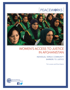 Women's Access to Justice - United States Institute of Peace