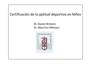 Certificación de la aptitud deportiva en Niños