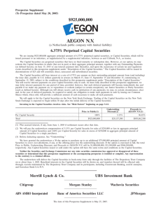 USd 925000000 PERPETUAL CAPITAL SECURITIES