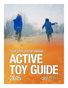 Saskatchewan in motion ACTIVE TOY GUIDE