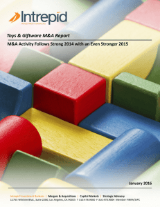 Toys & Giftware M&A Report - Intrepid Investment Bankers LLC