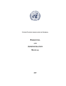 Personnel and Administration Manual