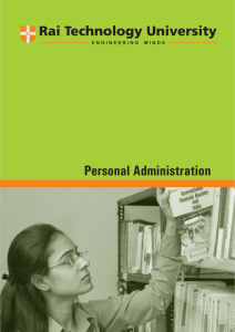 Personnel Administration - Department of Higher Education