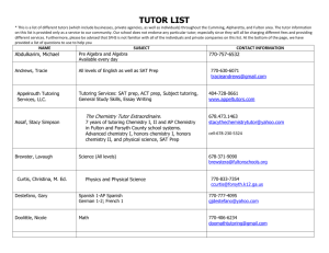 tutor list - Forsyth County Schools