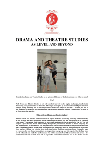 drama and theatre studies - Jersey College For Girls