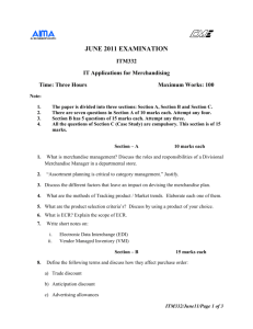 JUNE 2011 EXAMINATION ITM332 IT Applications for