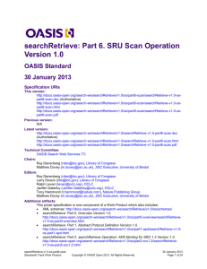 searchRetrieve: Part 6. SRU Scan Operation