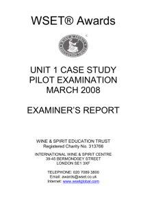 the pilot study - Wine & Spirit Education Trust