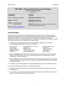 HPC5220101091 - Syllabi - Appalachian State University