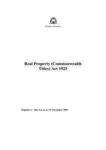 Real Property (Commonwealth Titles) Act 1925