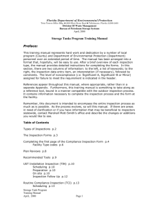 Storage Tanks Program Training Manual