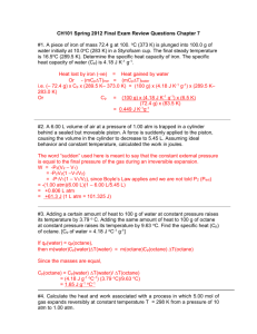 CH101 Spring 2012 Final Exam review Questions Chapter 7