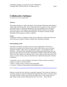 Collaborative Intimacy