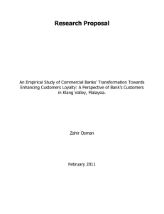 Research Proposal An Empirical Study of Commercial Banks