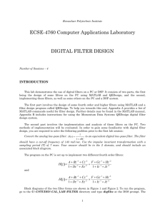 Digital Filter Design Lab - Rensselaer Polytechnic Institute