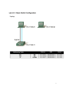 Lab 2.5.1 Basic Switching Configurationv3
