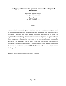 Overlapping and Information Systems in Microcredit: a Bangladesh