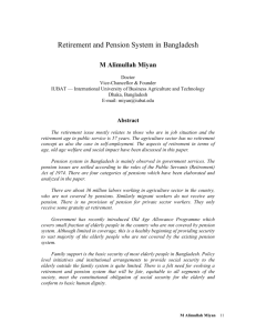 Pension System and Retirement Benefits in Bangladesh