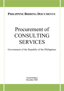 Philippine Bidding Documents - Government Procurement Policy