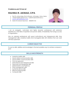 Curriculum Vitae of RAHMA R. AKMAD, CPA Flat 23, al