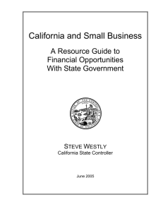 Financial Opportunities Available to California Small Businesses