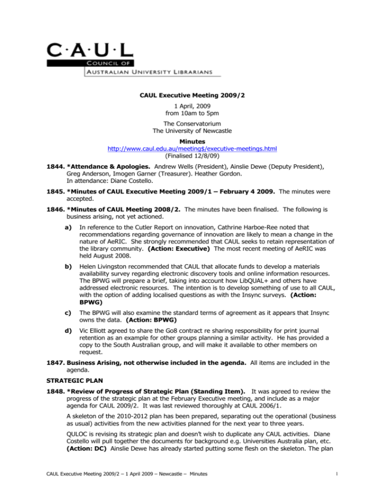 2009/2 CAUL (Council of Australian University Librarians)