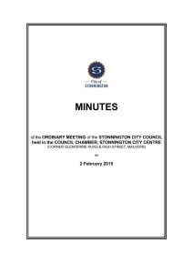 Minutes of Council Meeting - 2 February 2015