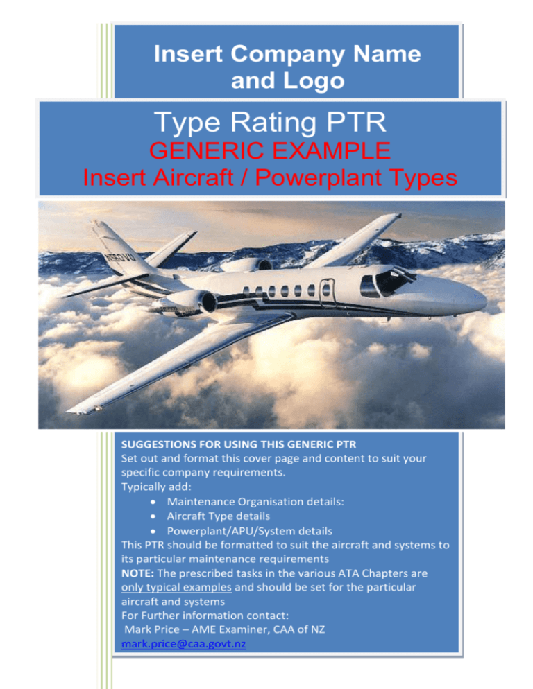 Transport Category Aircraft PTR