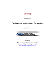 Glossary - WCER - Wisconsin Center for Education Research