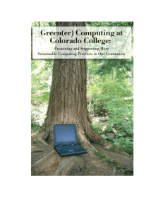 Green Computing Strategies at Colorado College