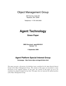 Agent Technology Green Paper - Object Services and Consulting, Inc.