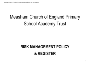 Risk Management Policy and Register A