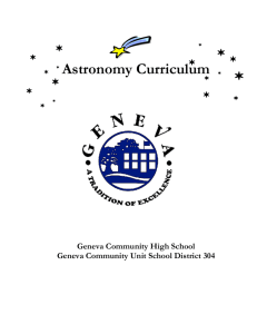 Astronomy Curriculum - Geneva School District 304