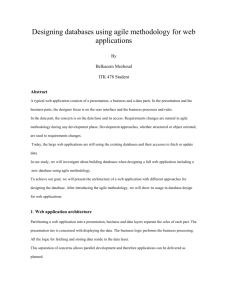 Designing data bases using agile methodology for web applications