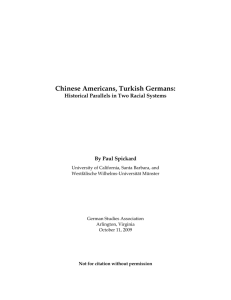 Chinese Americans, Turkish Germans: Historical