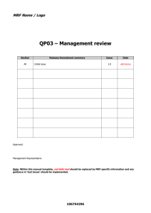 QP03 Management Review