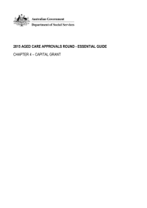 Chapter 4 - Capital Grant - Department of Social Services