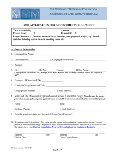 2014 application for accessibility equipment
