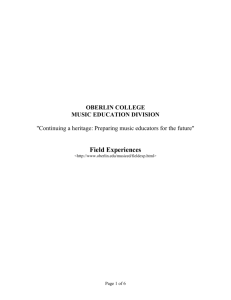 Music Education Field Experiences