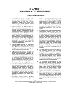 CHAPTER 11 strategic cost management