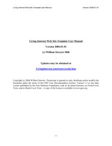 LivingInternet.com Web Site Template User Manual