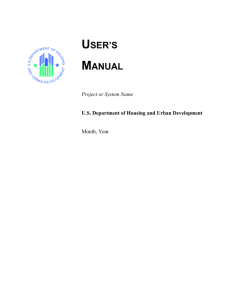 User's Manual Template