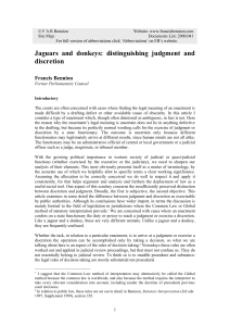 Jaguars and donkeys: distinguishing judgment and discretion