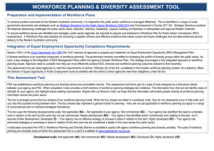 Workforce Planning & Diversity Assessment Tool